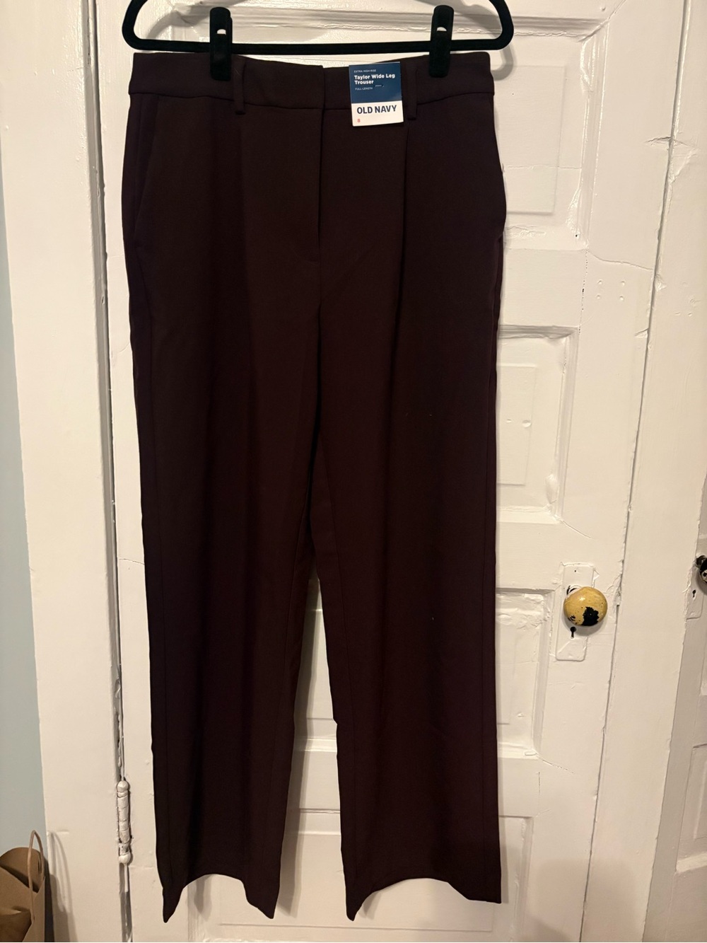 Dark plum Taylor wide leg trouser size 8